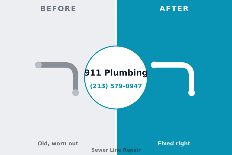 Before and after: plumbing company Marlow Heights, MD